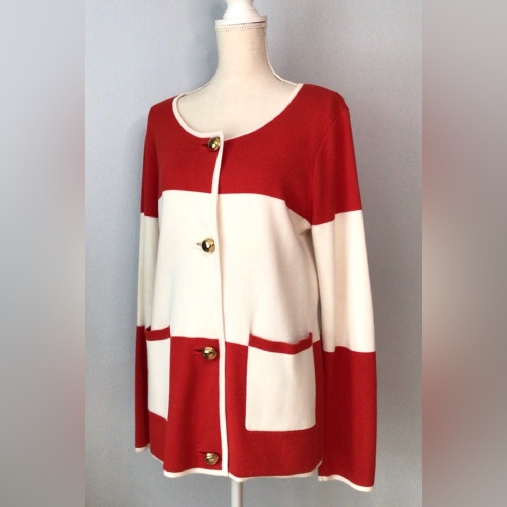 Milly of New York Cardigan Top Gold Buttons